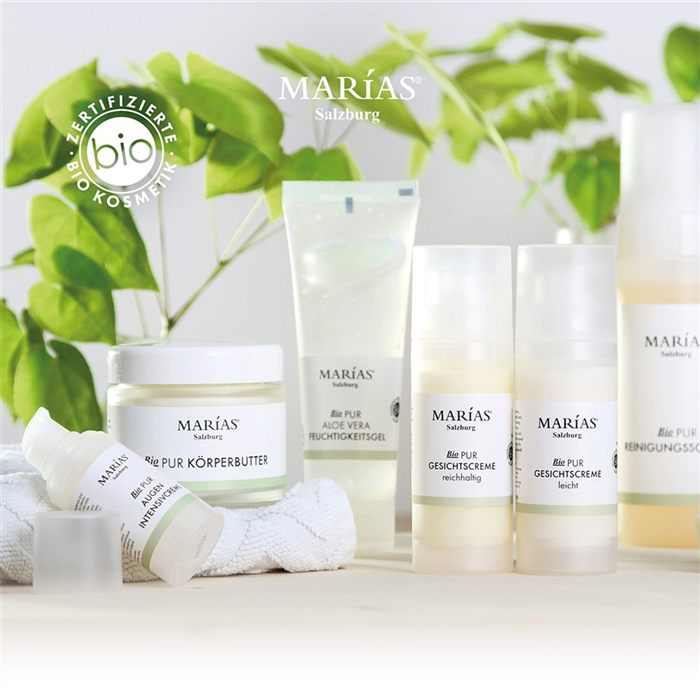 Pflegeprodukte der Pur-Serie von Naturgold Kosmetik